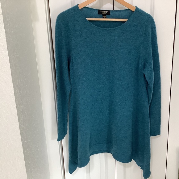 Charter Club Sweaters - Cashmere Charter Club Luxury Teal sweater with handkerchief hem, size Large
